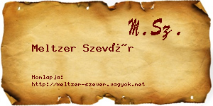 Meltzer Szevér névjegykártya